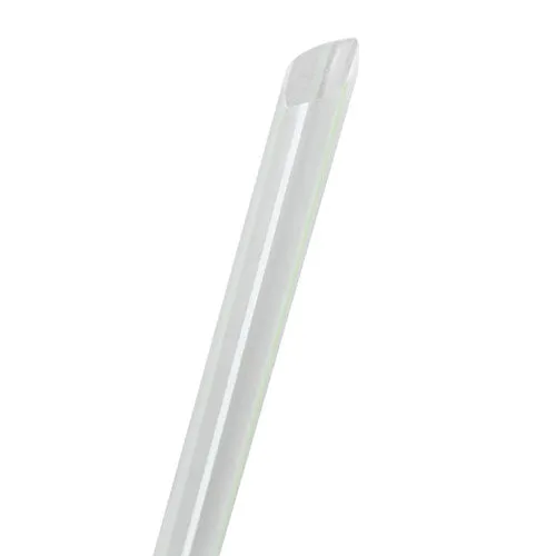 7.5'' Boba Straws (10mm) Poly Wrapped - Mixed Striped Colors - 2,000 ct