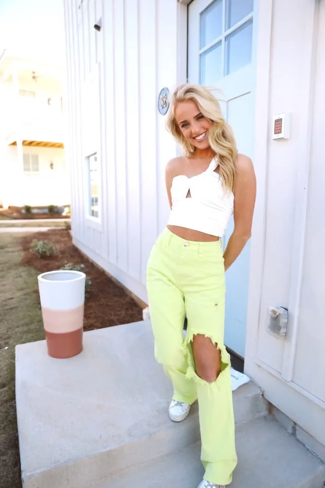 Bex Jeans - Lime Denim