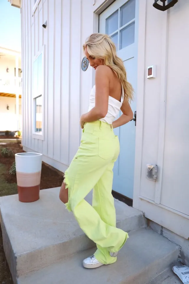 Bex Jeans - Lime Denim