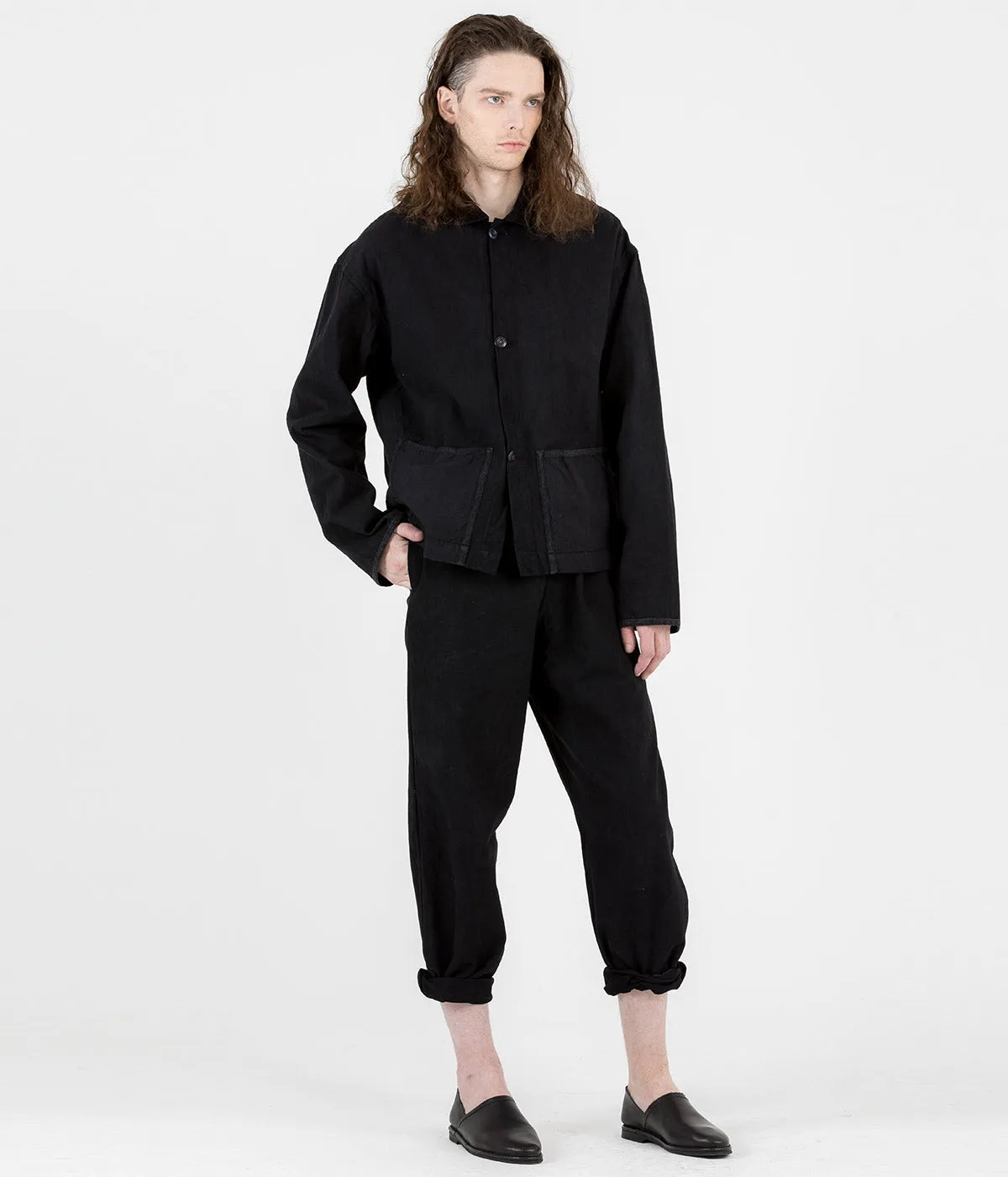 Black Canvas Denim Jeans