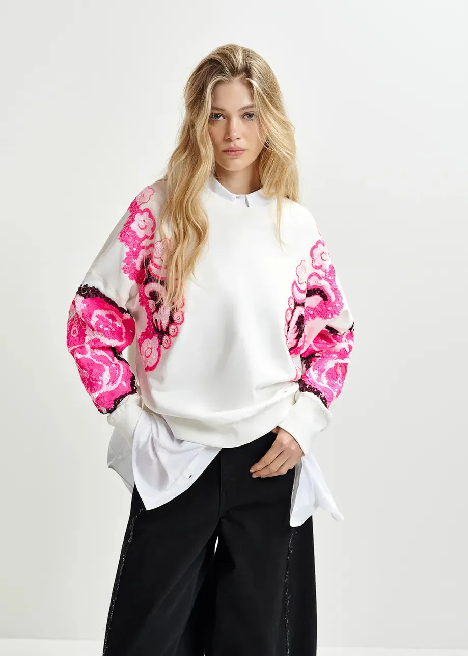 Essentiel Antwerp Hecrazy Sweatshirt in Off White