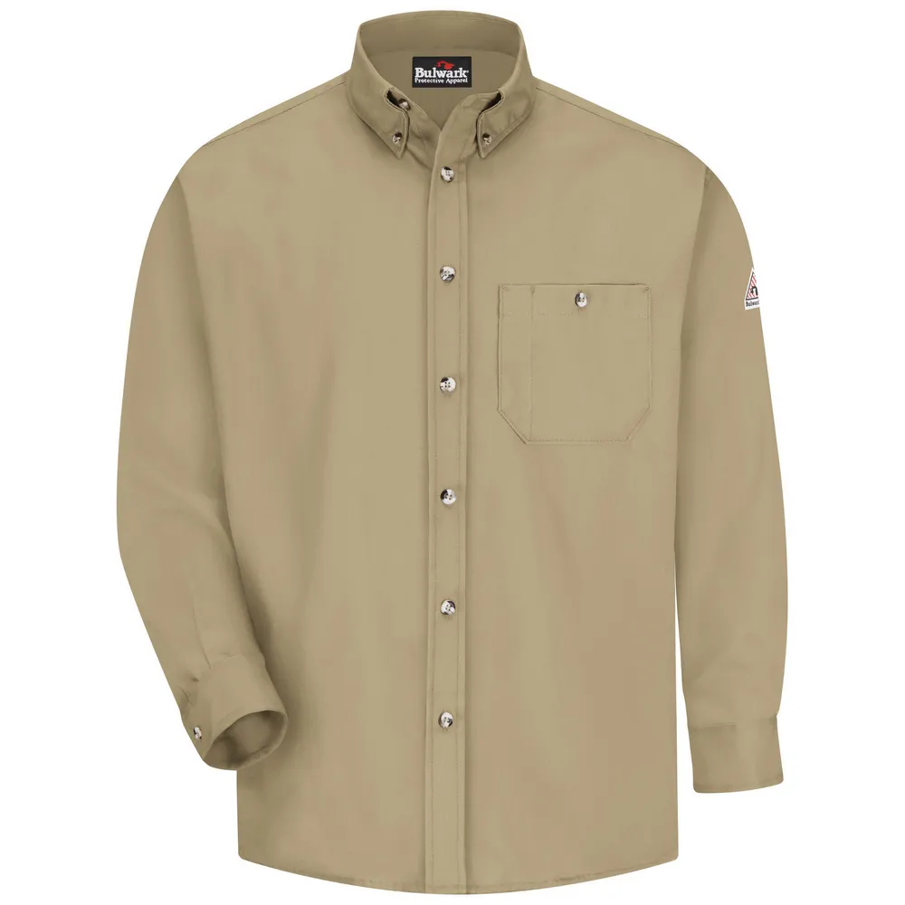 EXCEL FR DRESS SHIRT - KH-Khaki | Bulwark SEG6