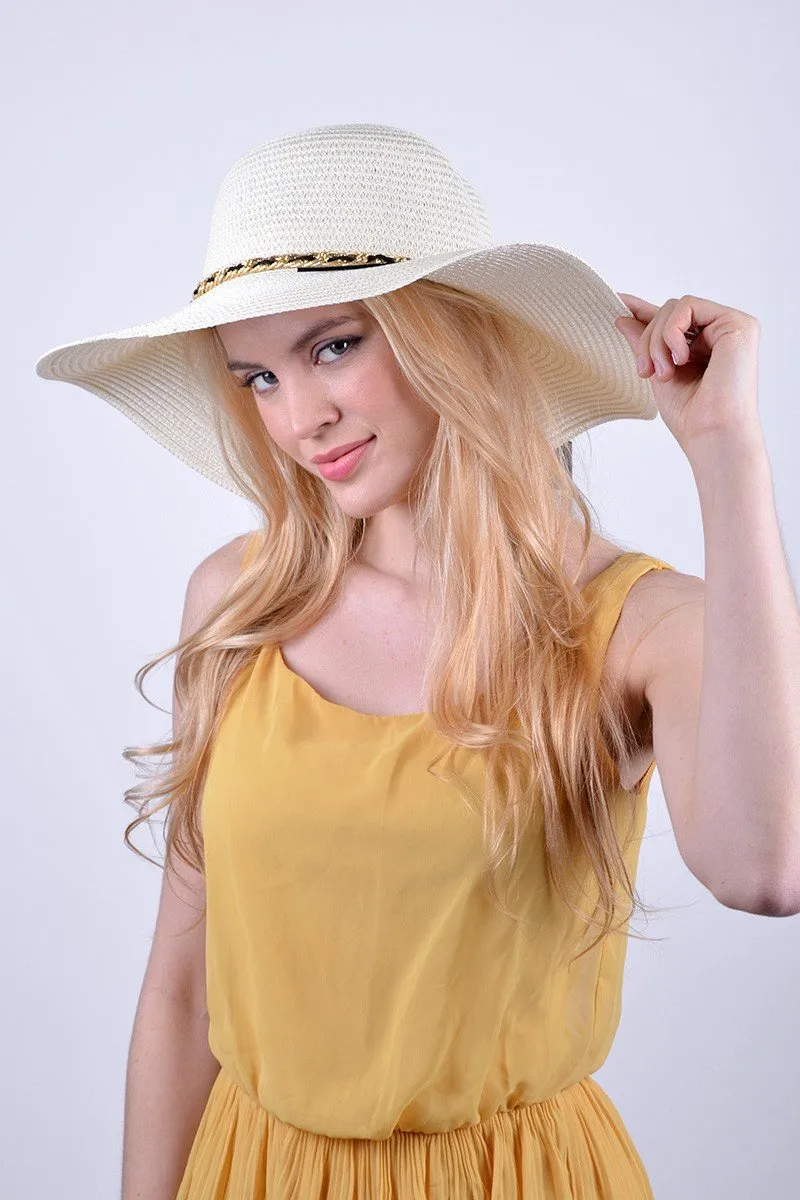 Floppy Hat W/ Classy Chain Detail
