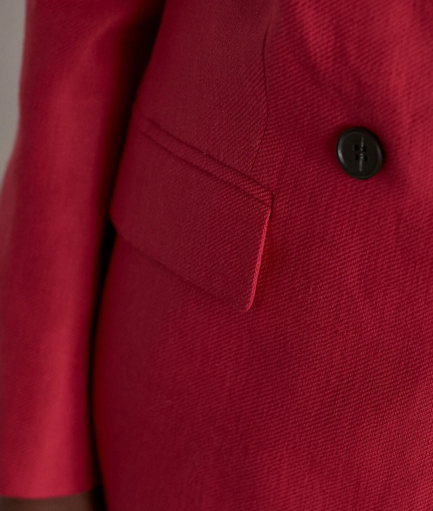 FLORINE FUCHSIA LINEN DOUBLE-BREASTED BLAZER