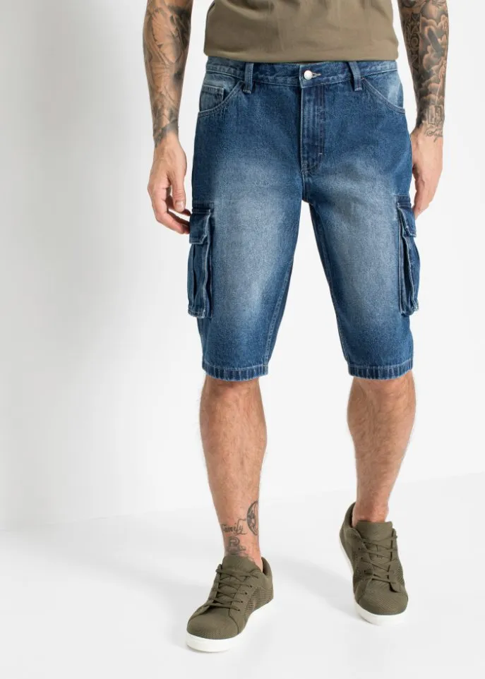 John Baner Jeanswear loose fit cargo jeans, blue