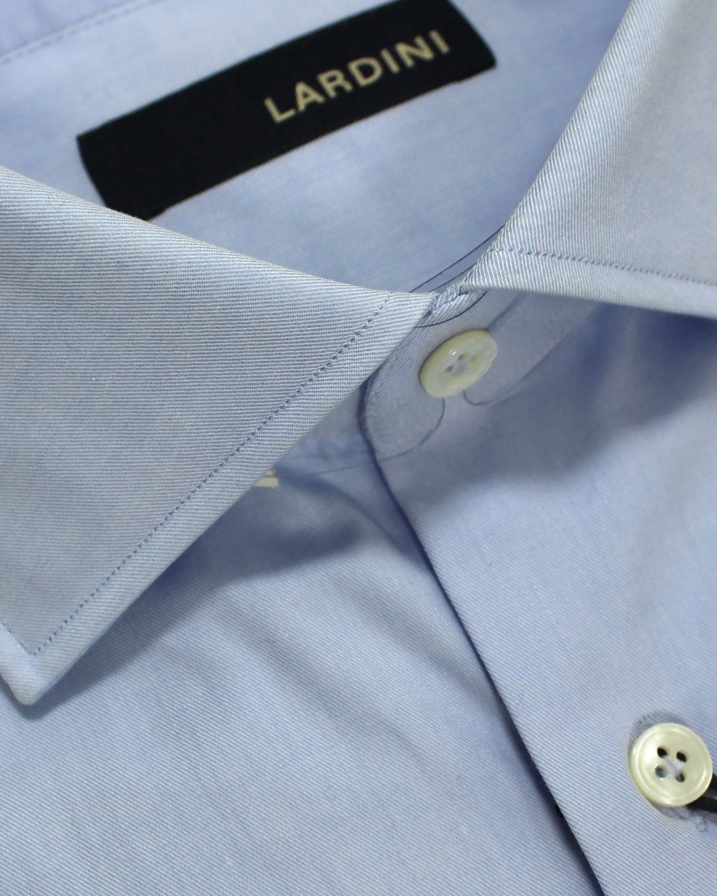 Lardini Dress Shirt Blue - Spread Collar 40 - 15 3/4