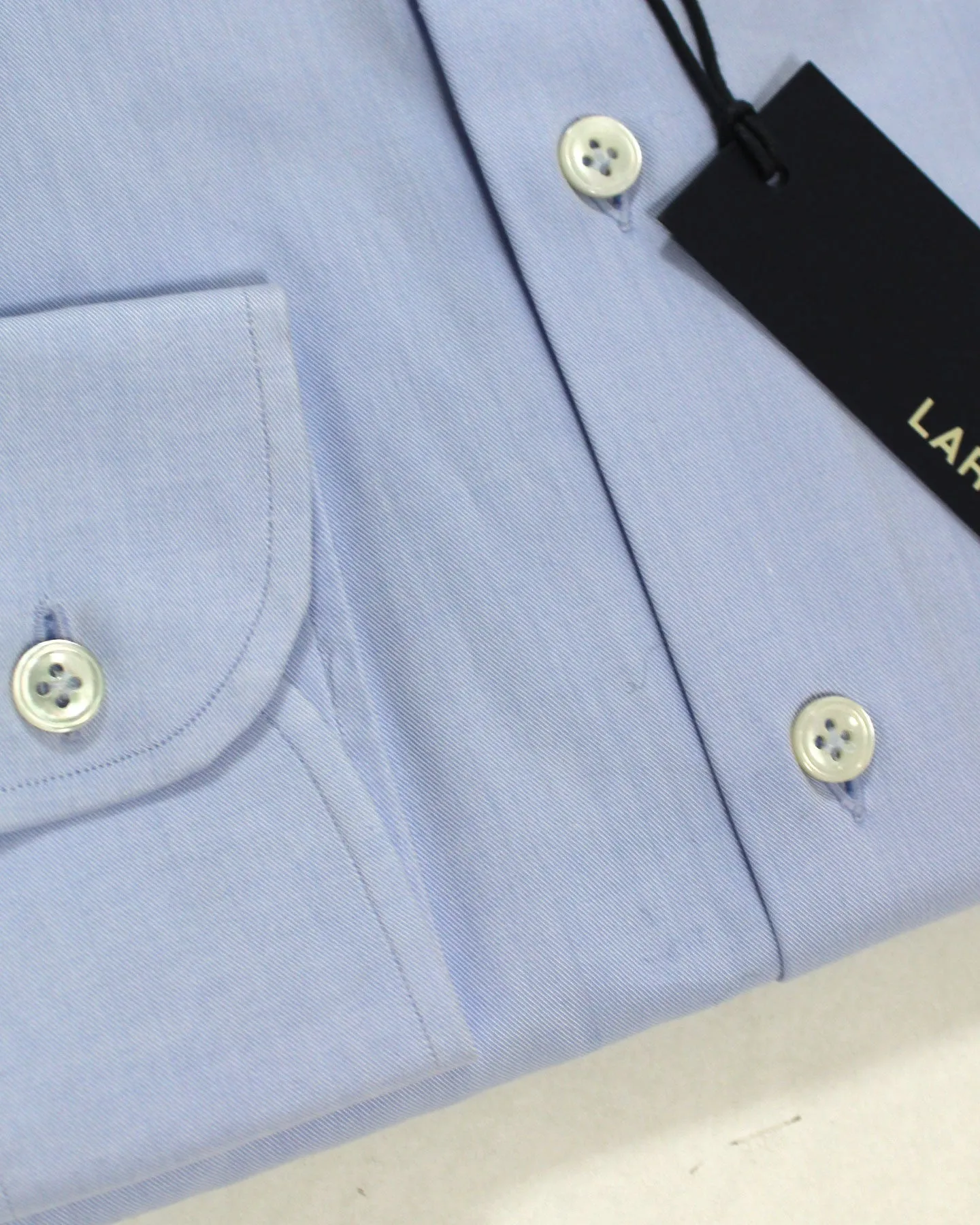 Lardini Dress Shirt Blue - Spread Collar 40 - 15 3/4