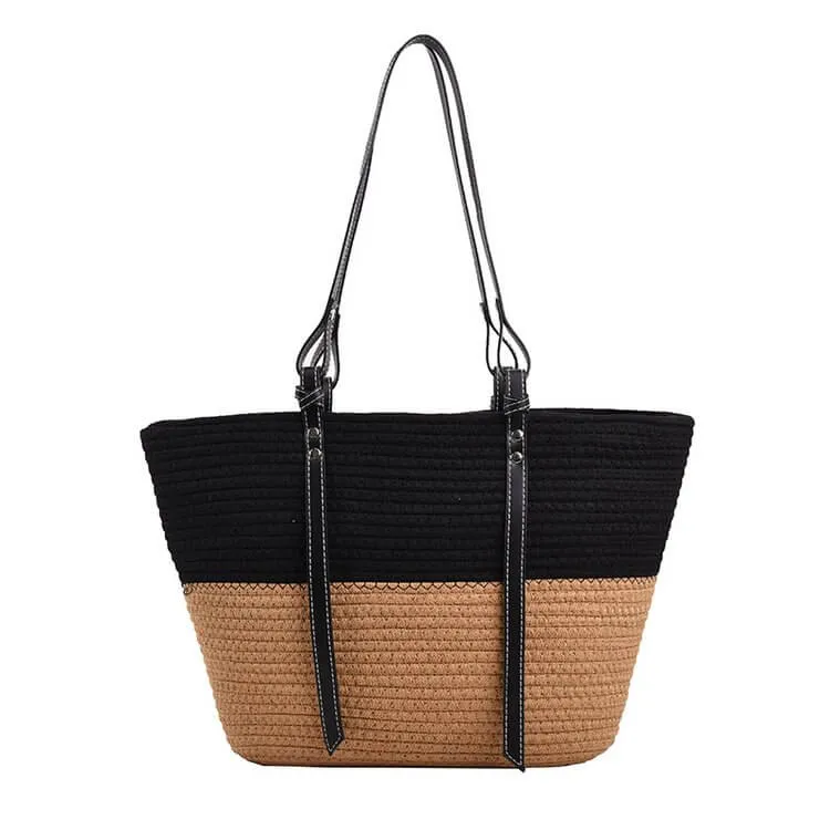Large Capacity Women'S Woven Straw Tote Bags-Showtown