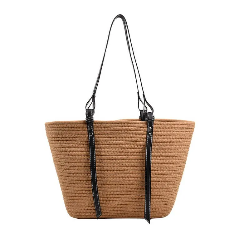 Large Capacity Women'S Woven Straw Tote Bags-Showtown