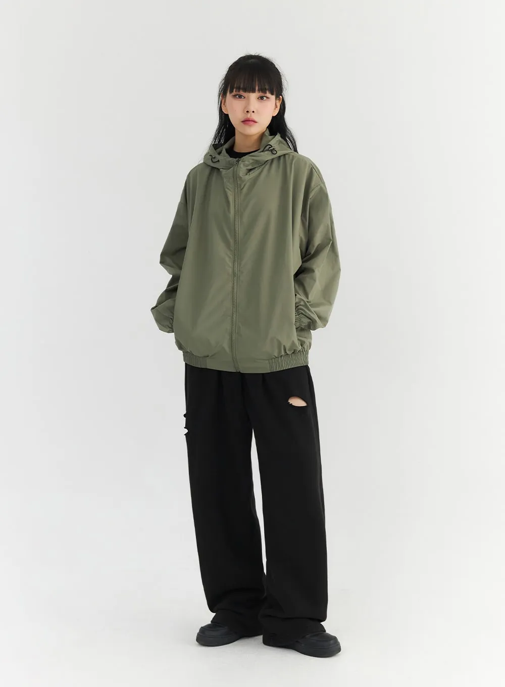 Loose Fit Zip-Up Jacket CO327