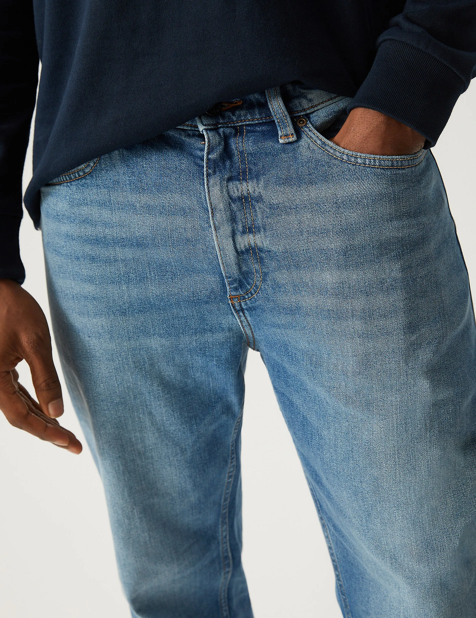 Marks & Spencer Vintage Relaxed Jeans, Light Blue