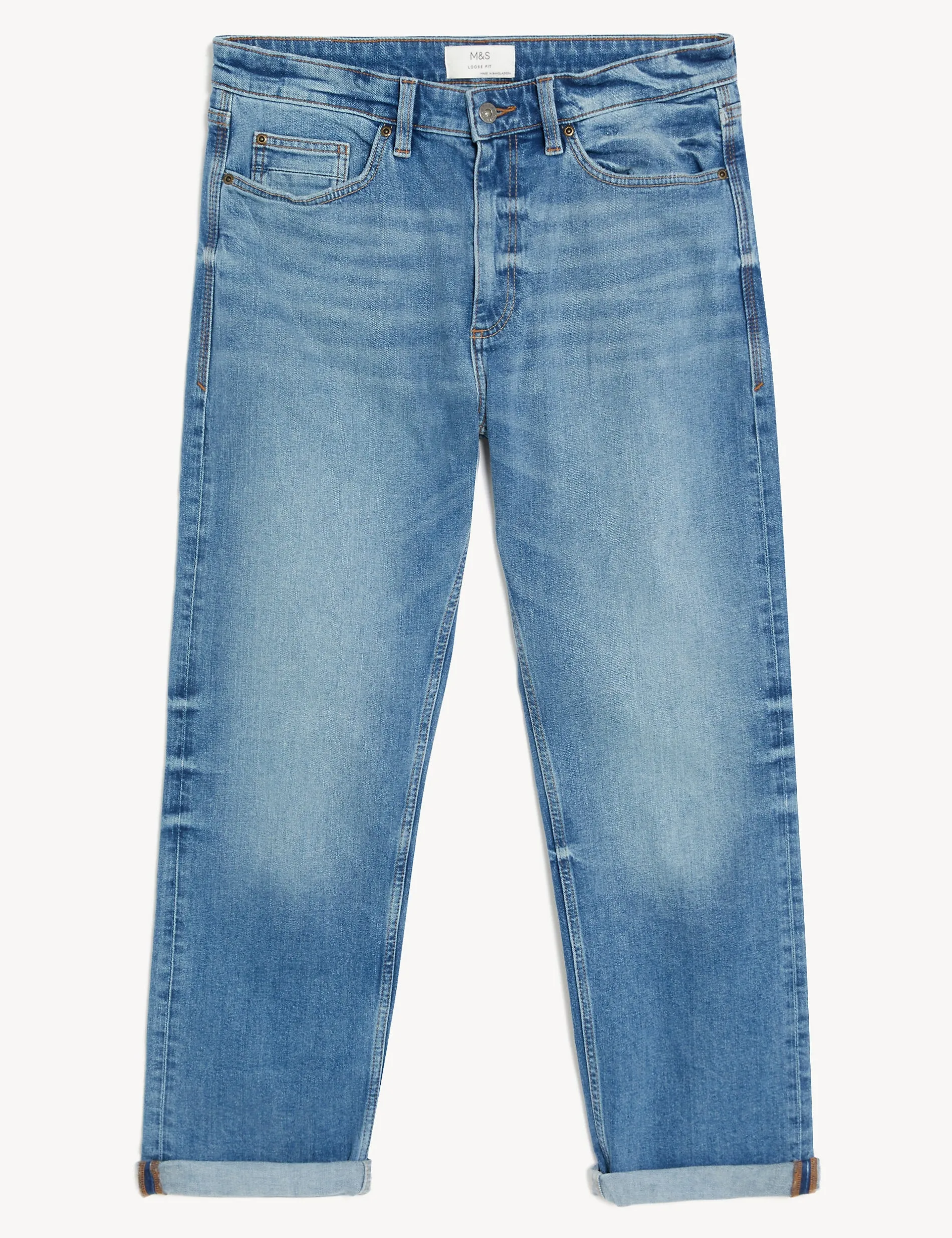 Marks & Spencer Vintage Relaxed Jeans, Light Blue