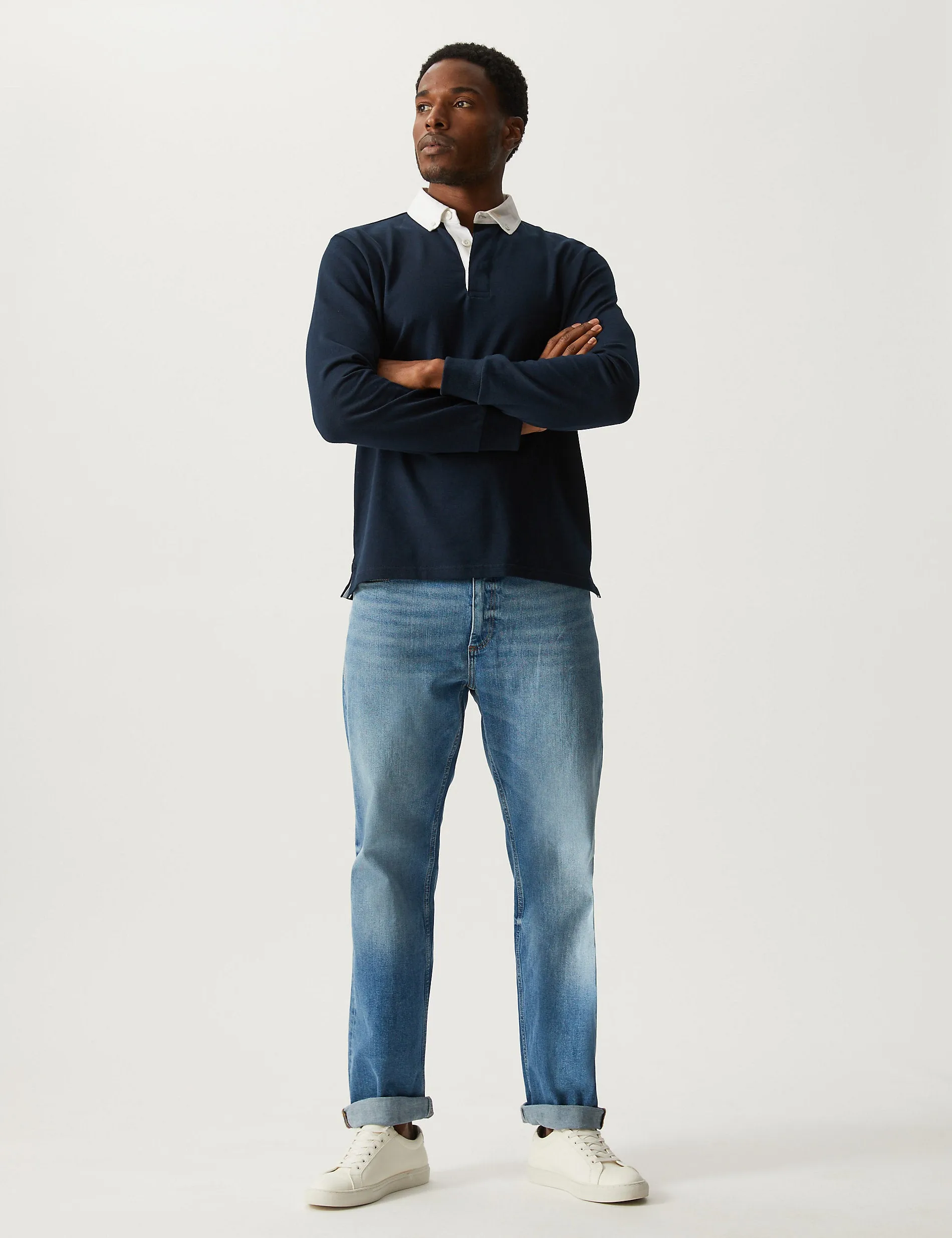 Marks & Spencer Vintage Relaxed Jeans, Light Blue