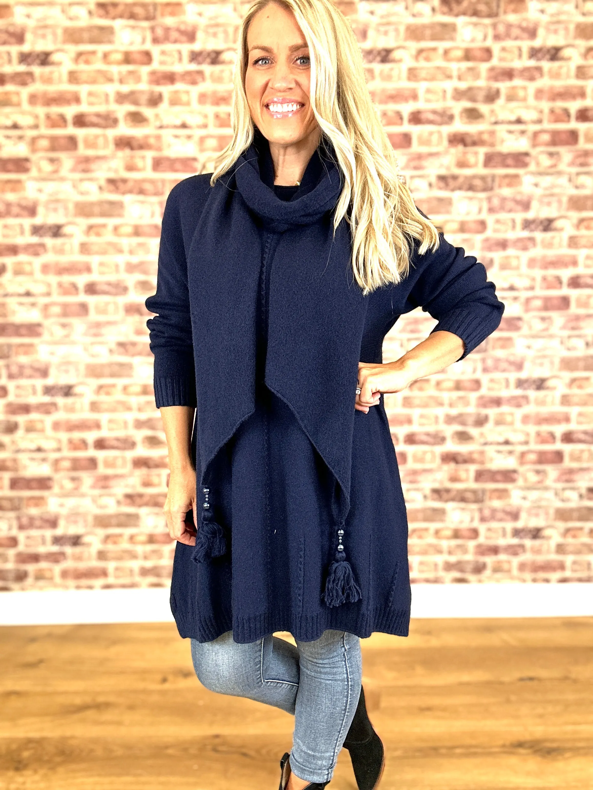 Midnight Cowgirl Jumper With Scarf