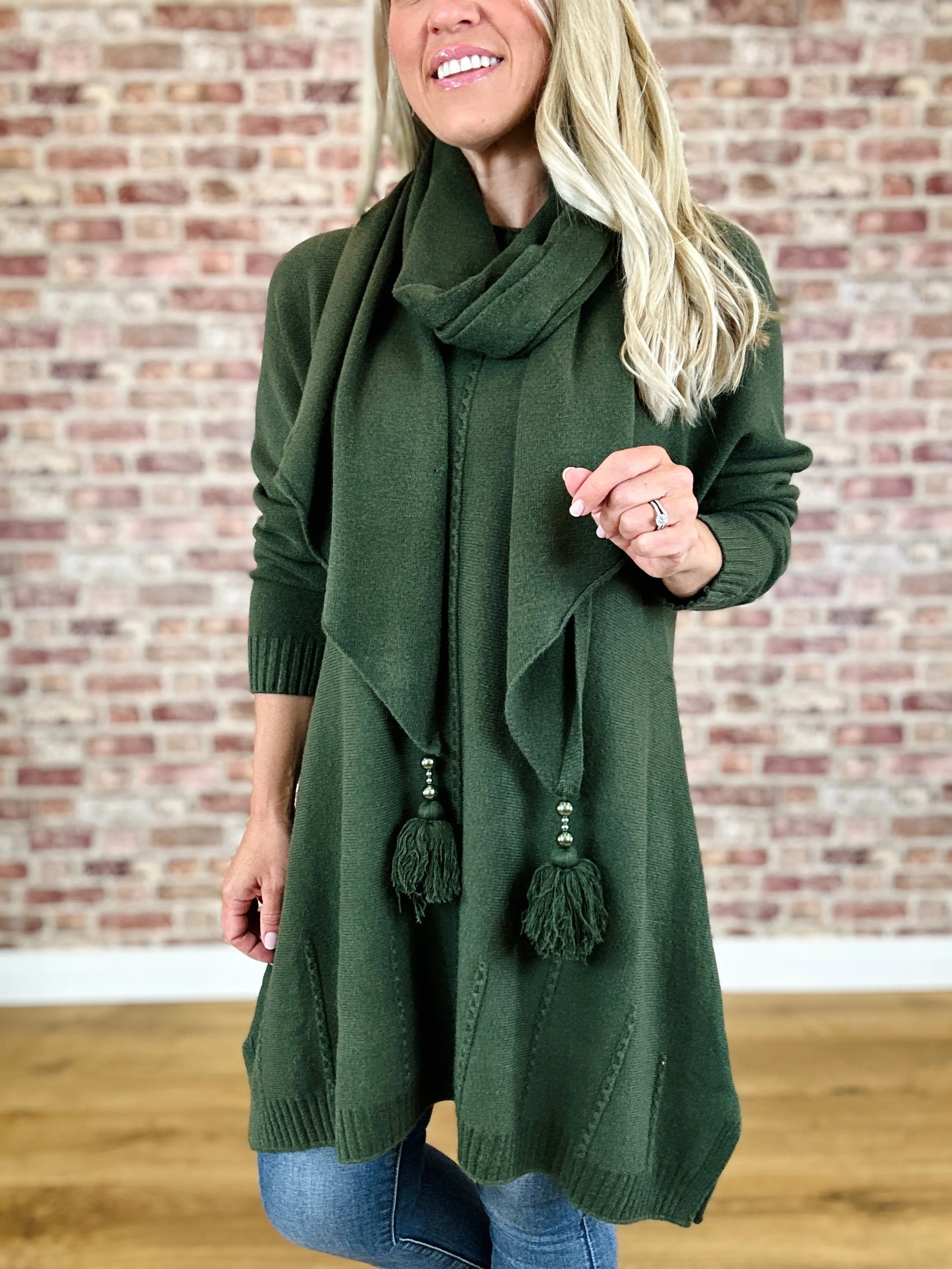 Midnight Cowgirl Jumper With Scarf