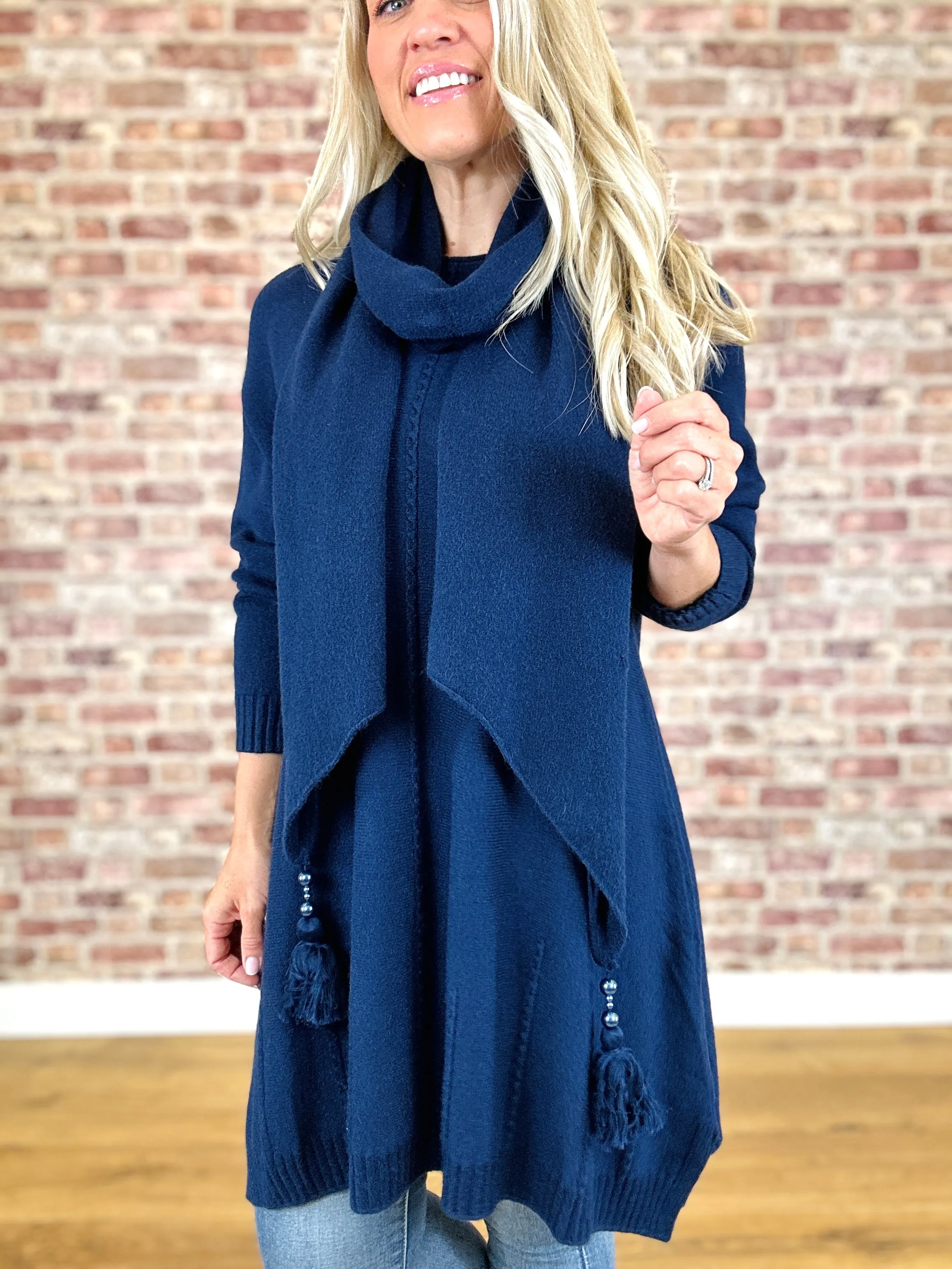 Midnight Cowgirl Jumper With Scarf