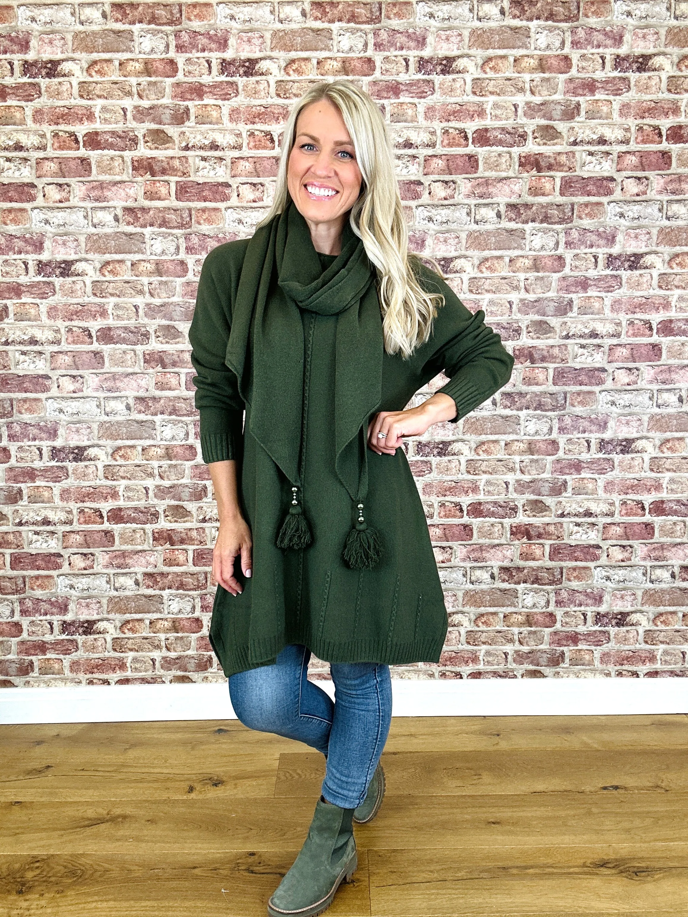 Midnight Cowgirl Jumper With Scarf