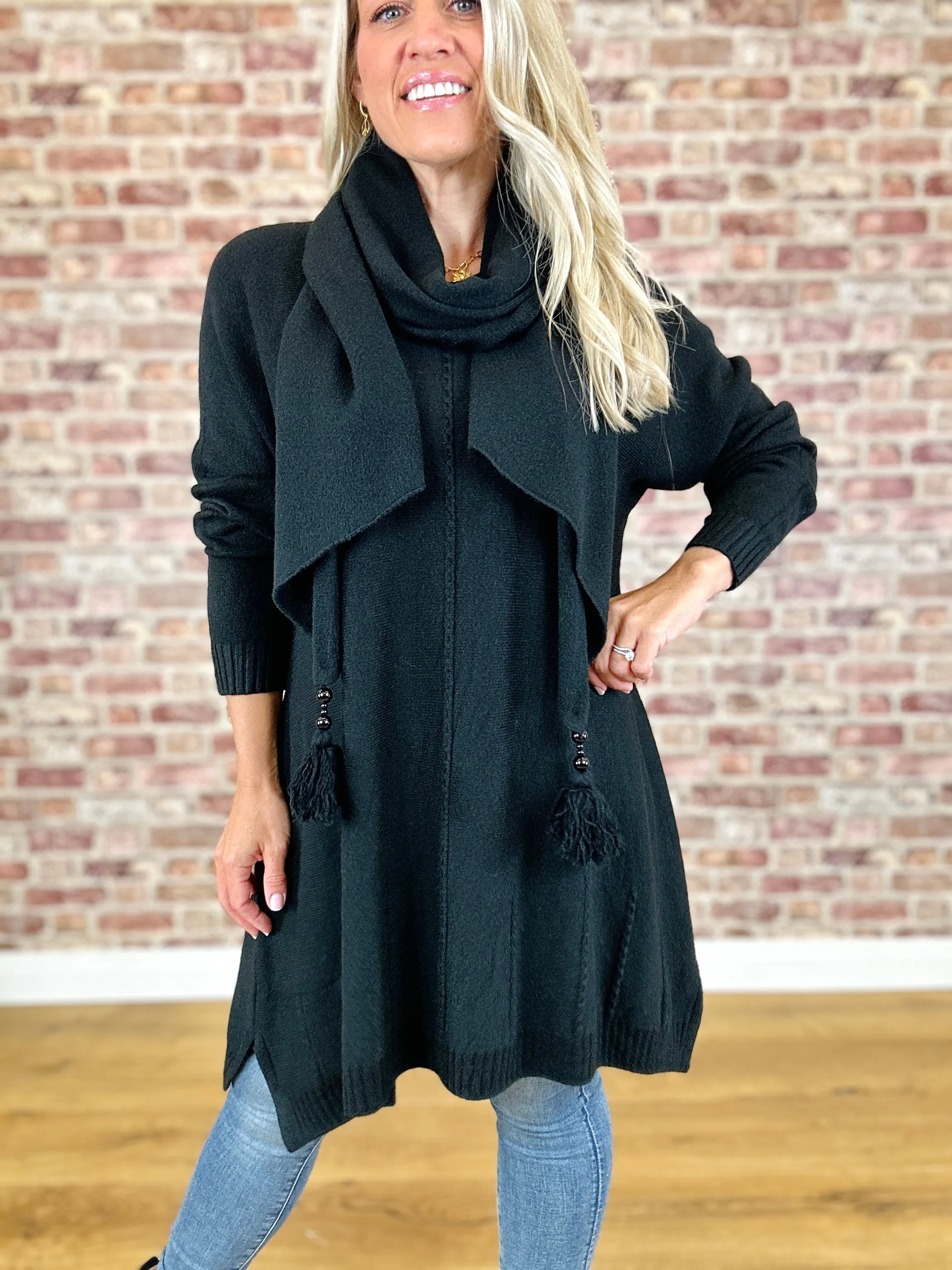Midnight Cowgirl Jumper With Scarf
