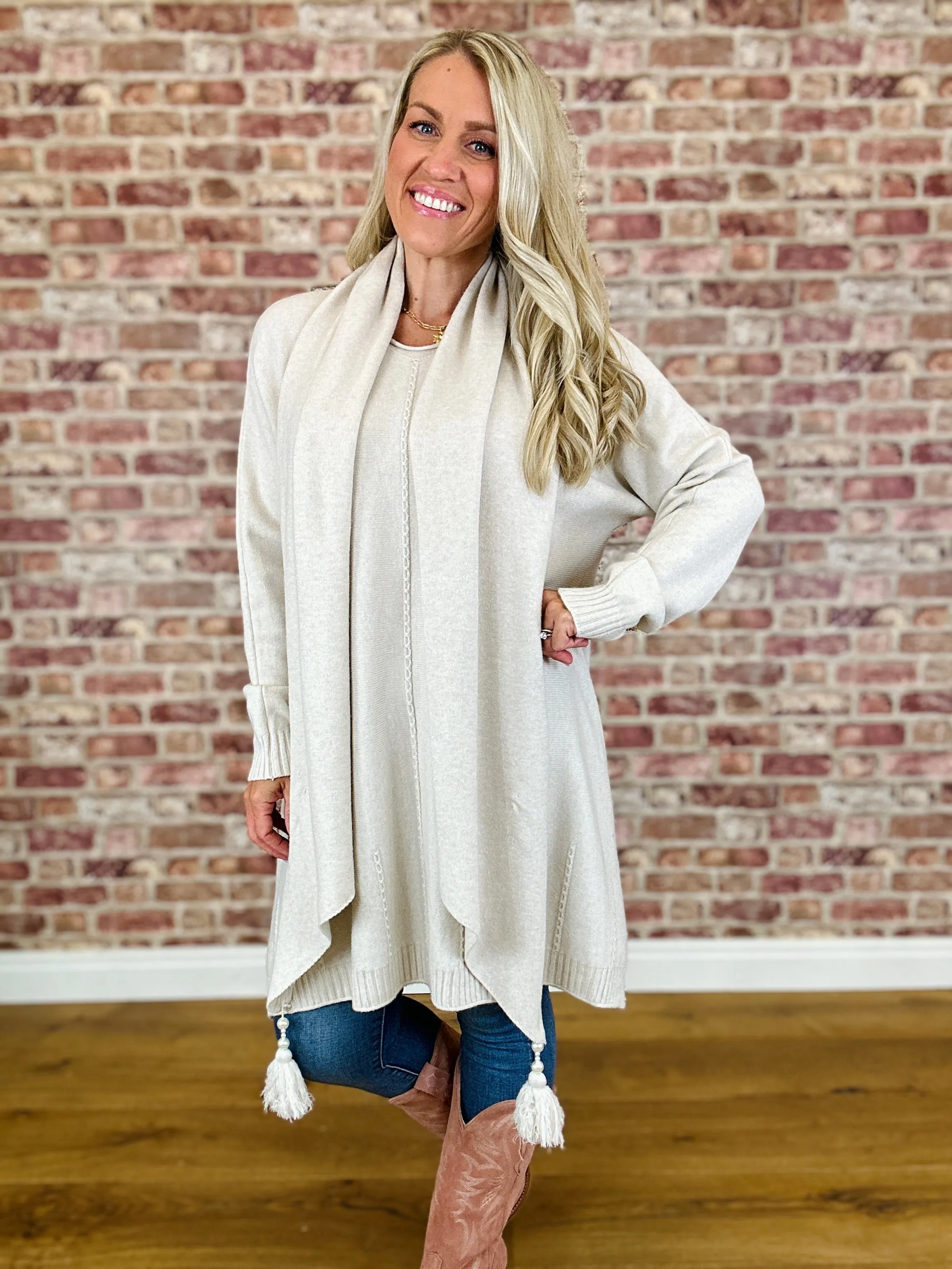 Midnight Cowgirl Jumper With Scarf