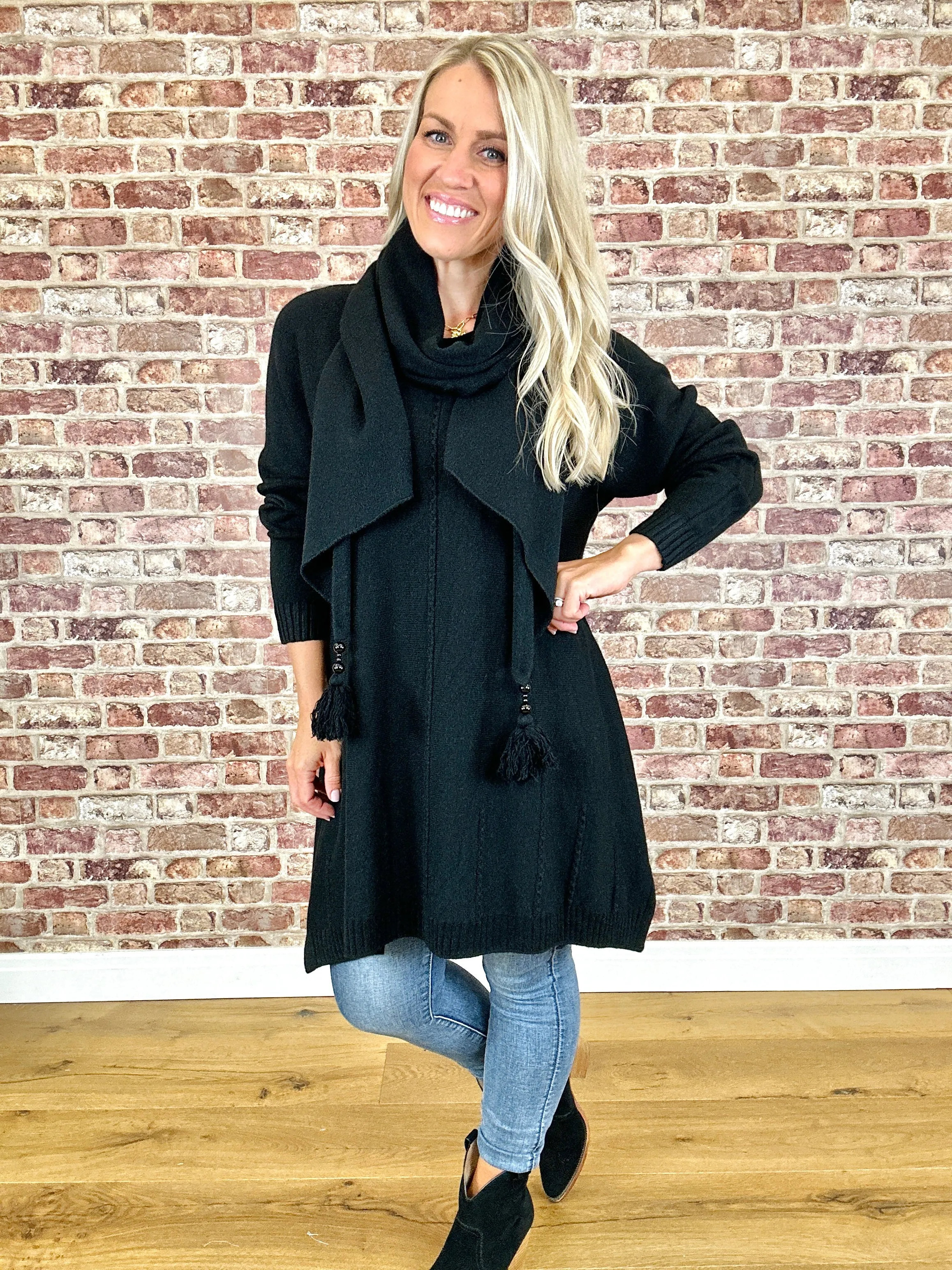 Midnight Cowgirl Jumper With Scarf