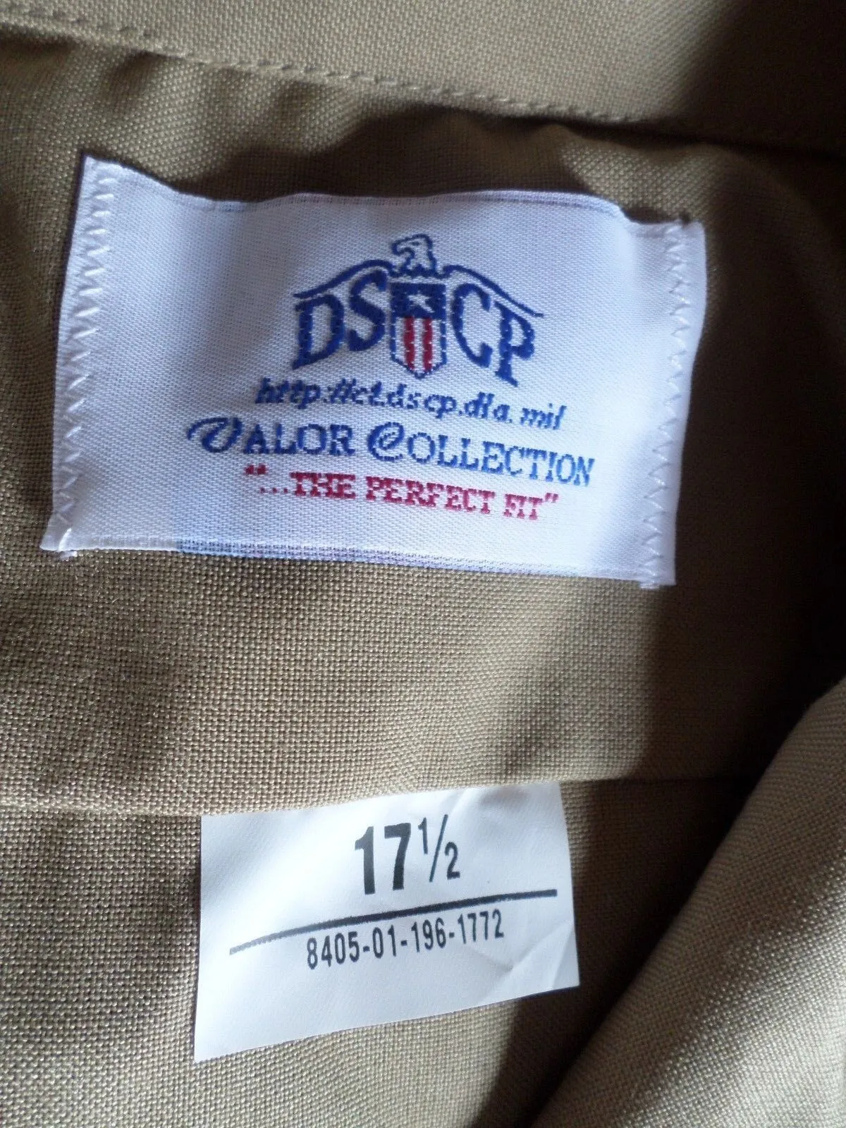 NEW U.S MILITARY NAVY MARINE CORPS SHORT SLEEVE KHAKI DRESS SHIRT 17 1/2 US MADE