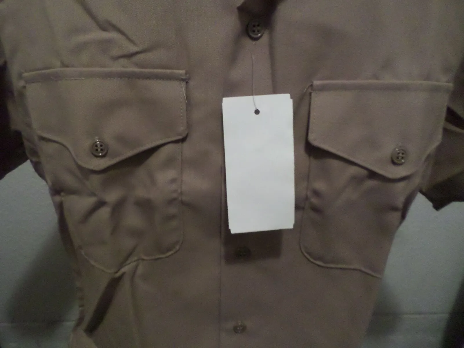 NEW U.S MILITARY NAVY MARINE CORPS SHORT SLEEVE SUMMER DRESS KHAKI SHIRT SIZE 16