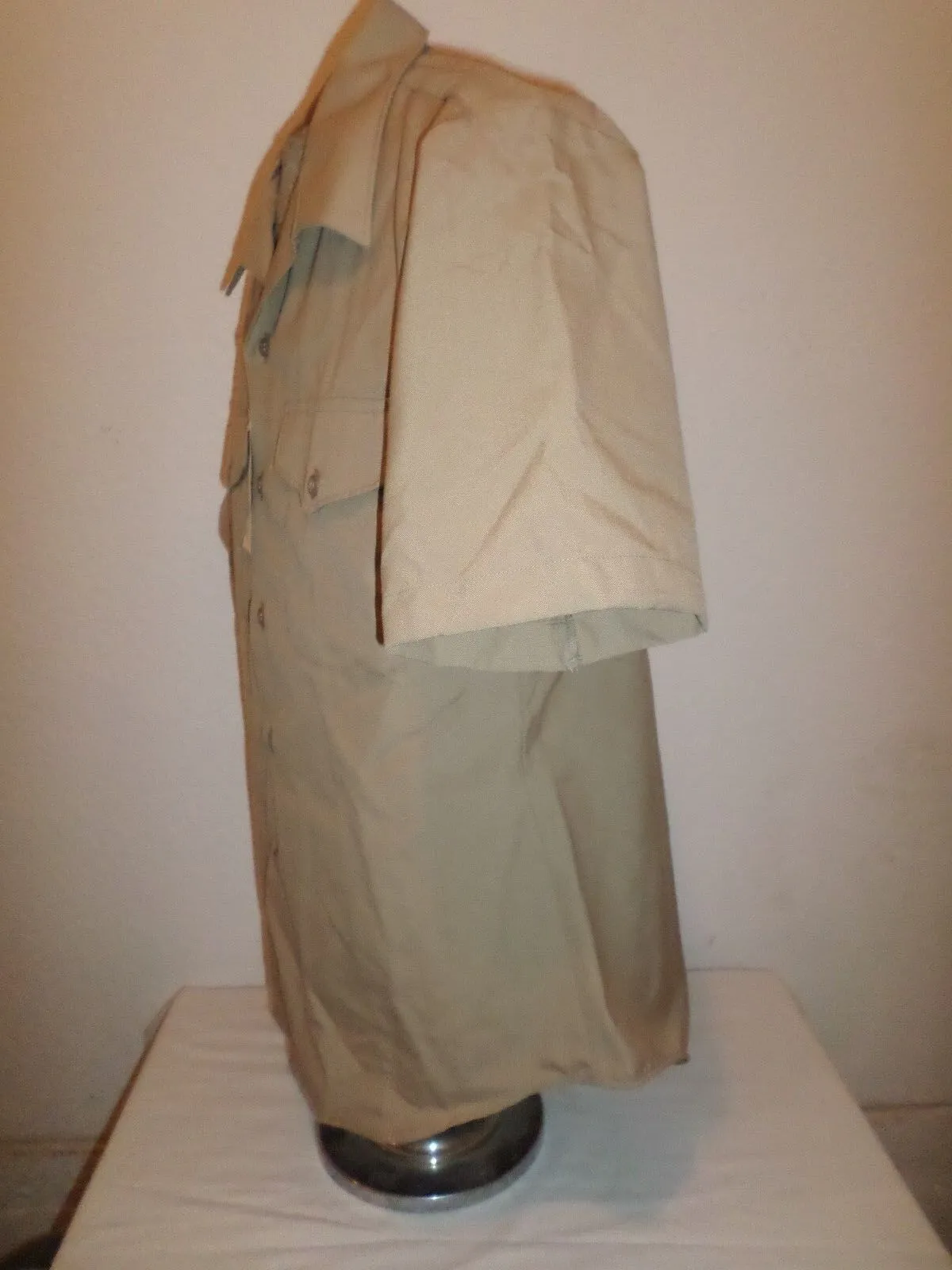 NEW U.S MILITARY NAVY MARINE CORPS SHORT SLEEVE SUMMER DRESS KHAKI SHIRT SIZE 16