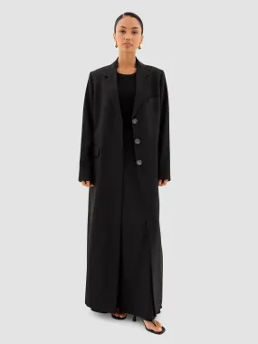 Rawan Long Blazer - Black