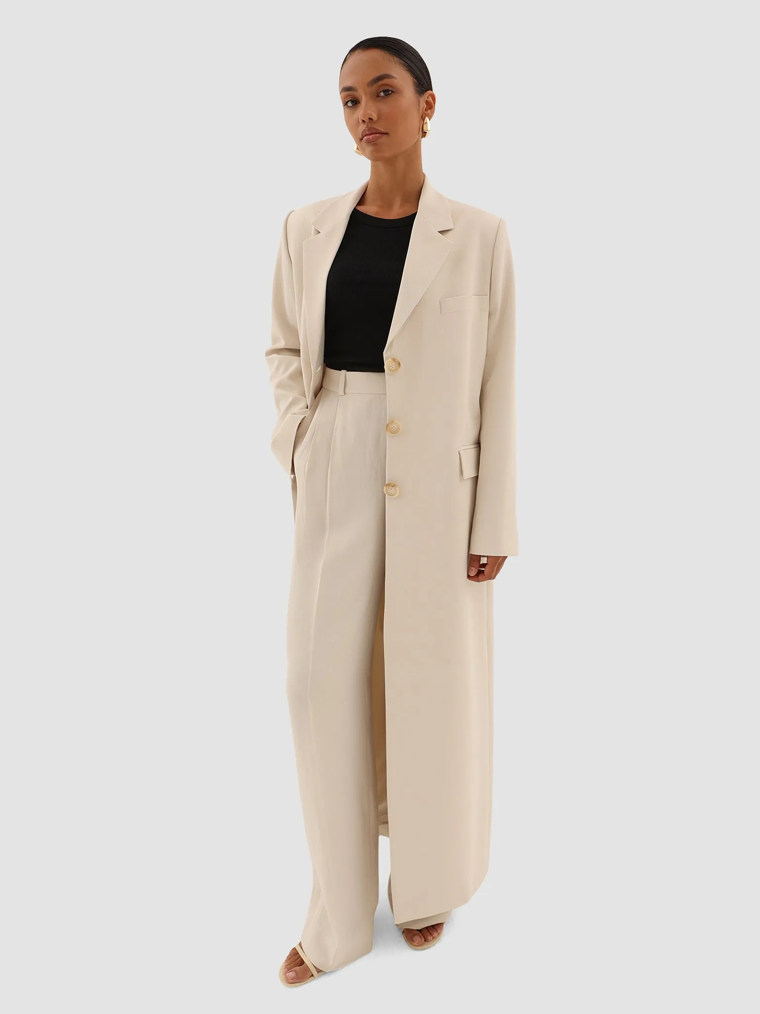 Rawan Long Blazer - Off-White
