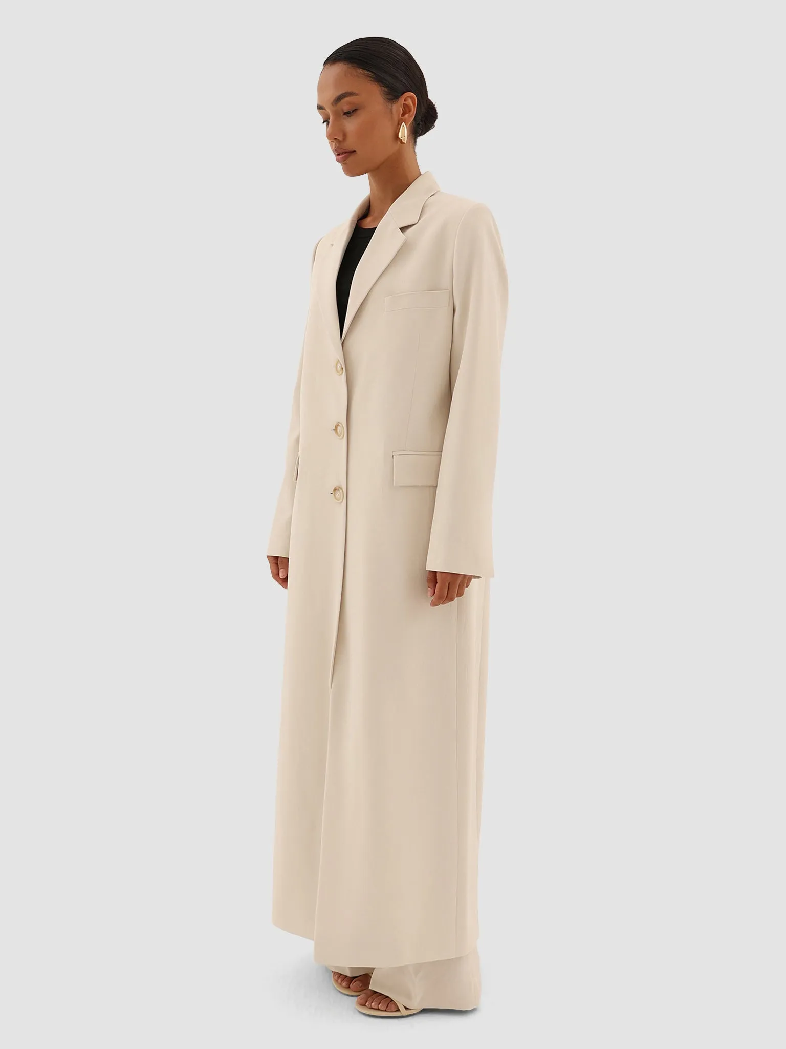Rawan Long Blazer - Off-White