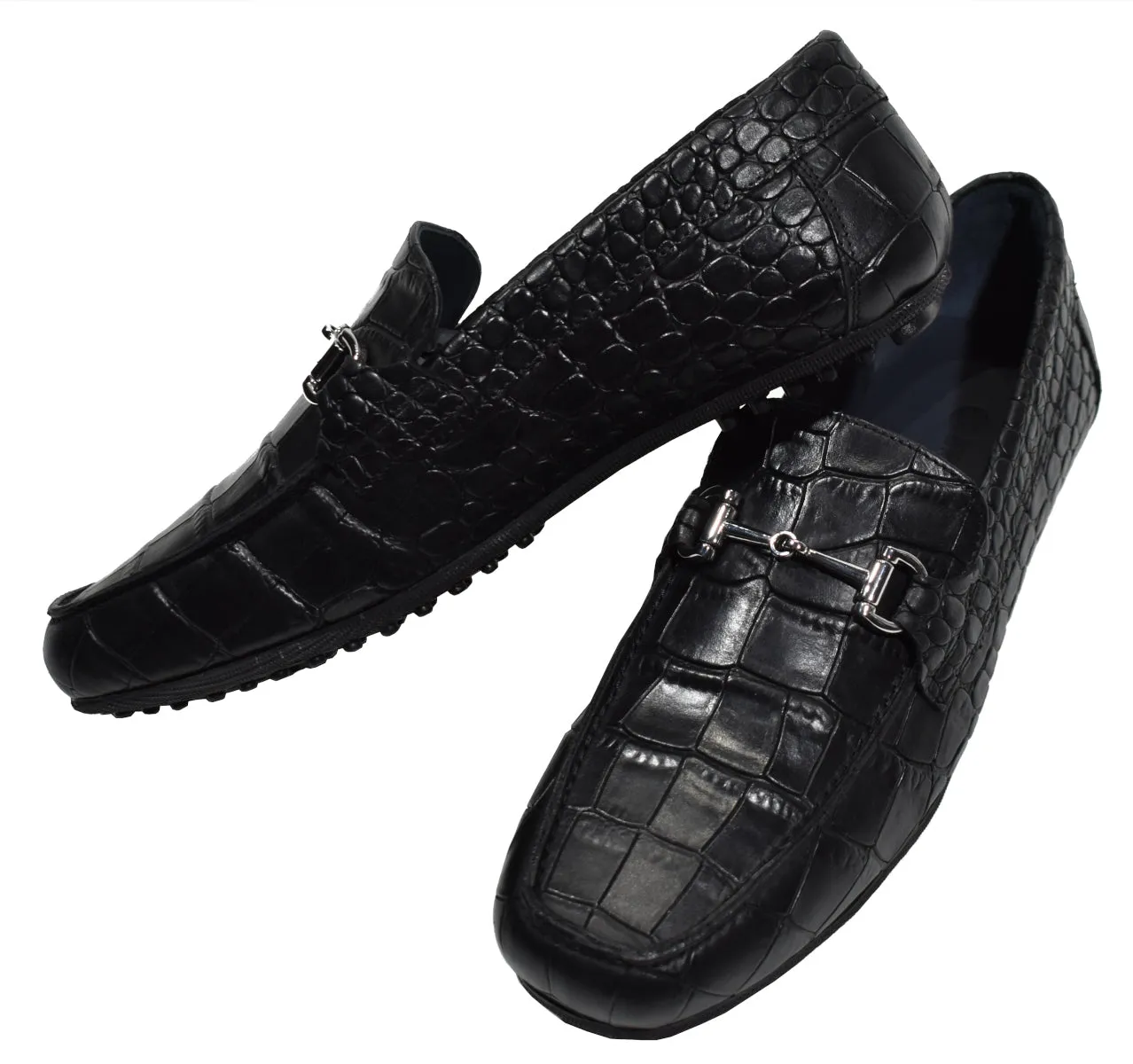 S133 Black Gator Slip On