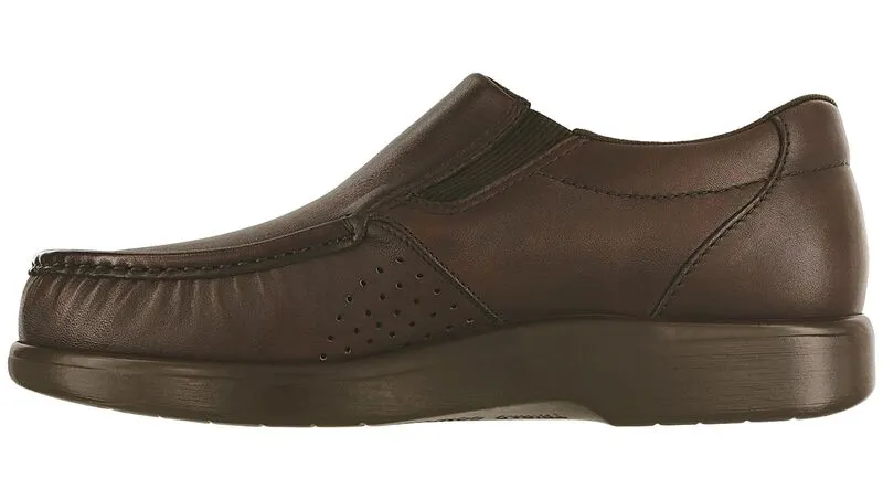 SAS Side Gore Slip On Loafer Brown