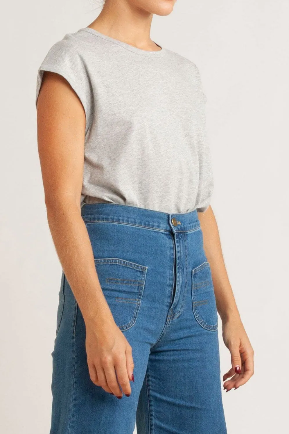 Sawyer Basic Cotton-Linen T-Shirt