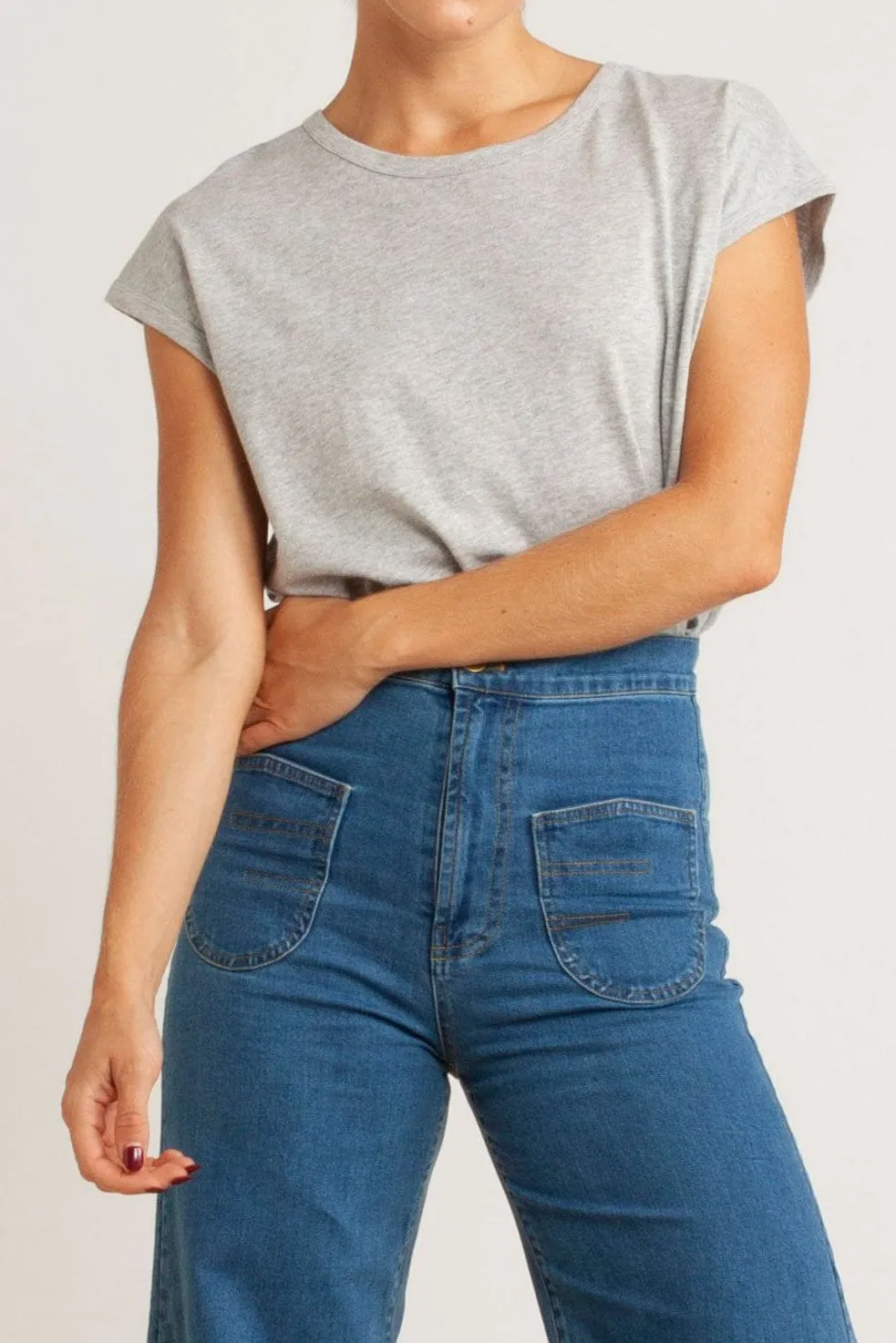 Sawyer Basic Cotton-Linen T-Shirt