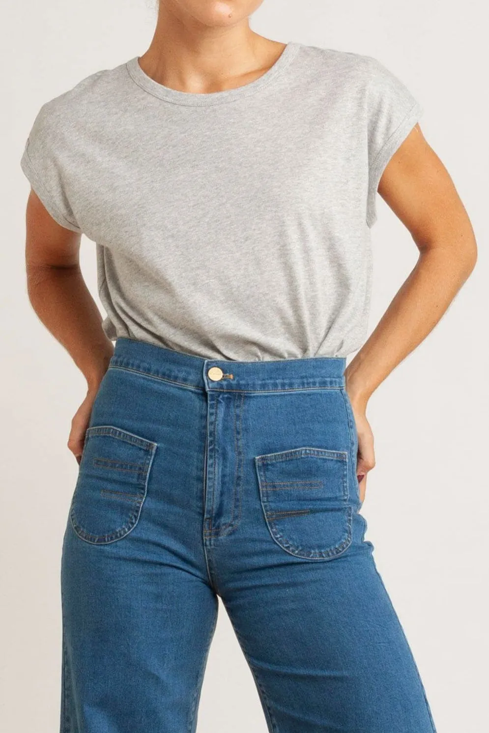 Sawyer Basic Cotton-Linen T-Shirt