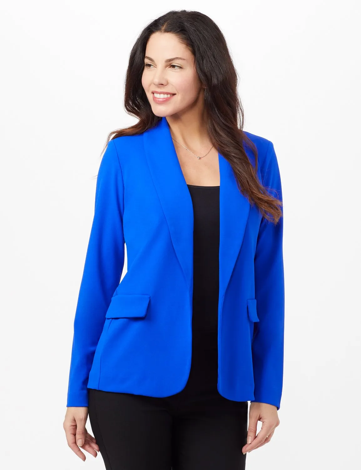 Shawl Collar Open Front Jacket