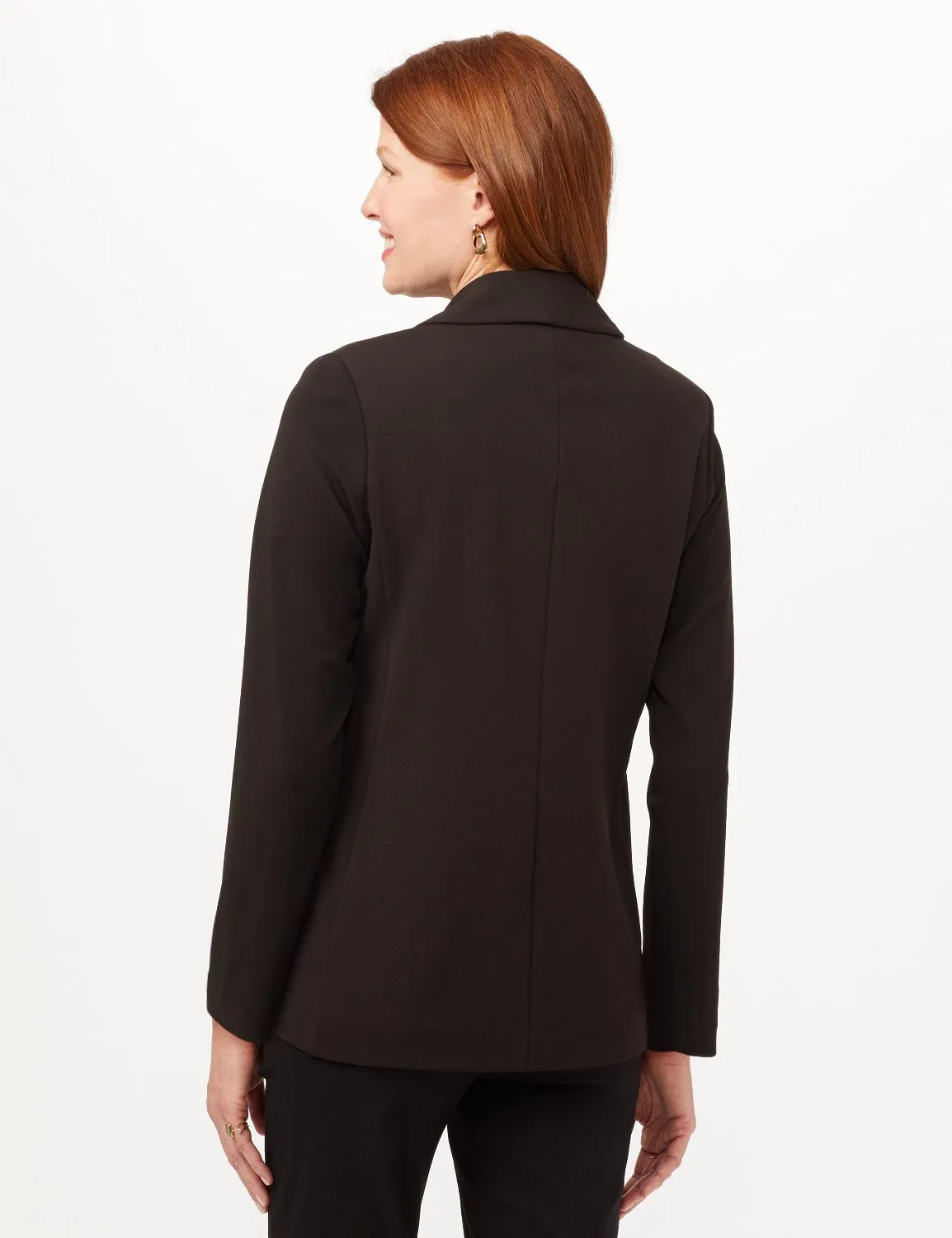 Shawl Collar Open Front Jacket
