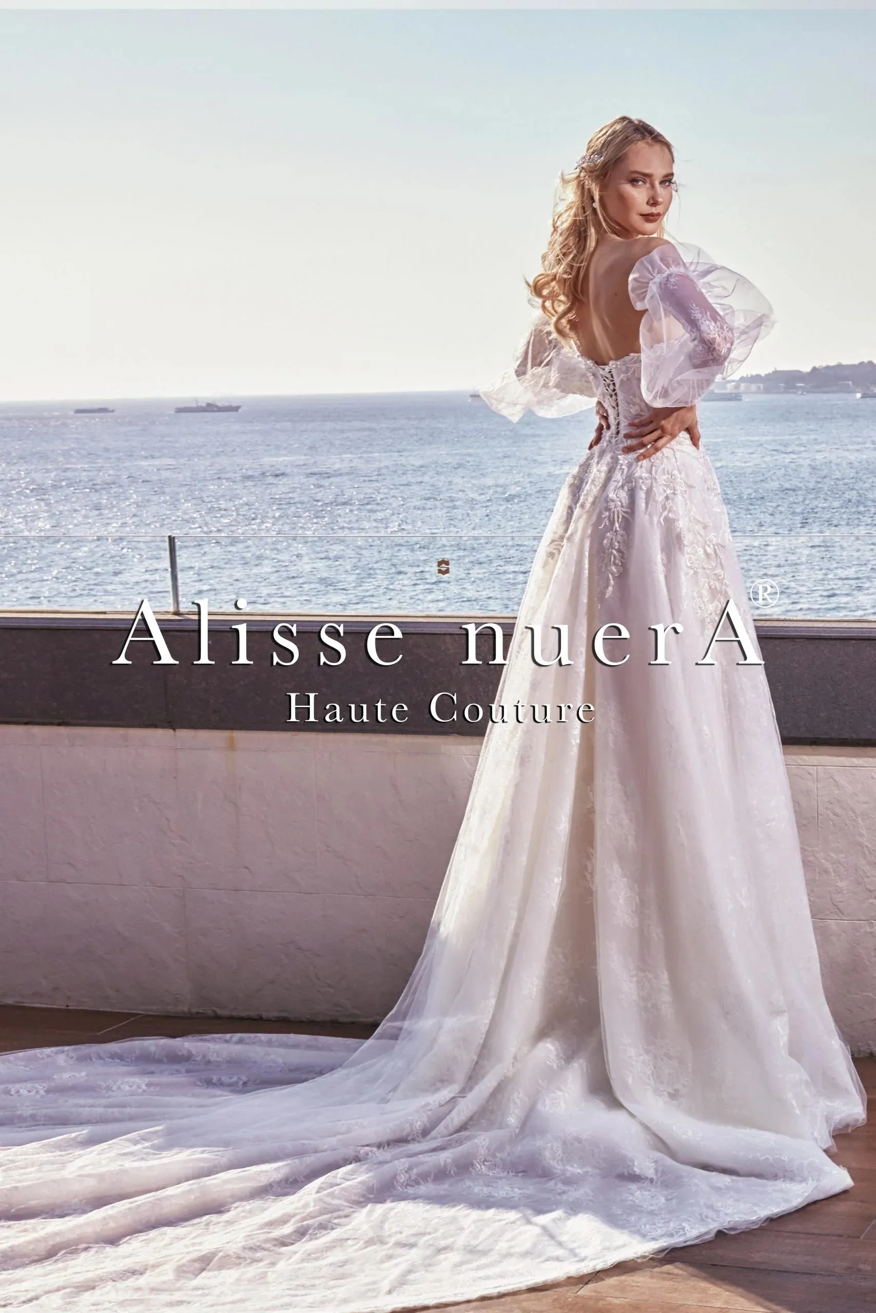 Sweetheart Strapless Floral 2 in 1 Destination Bridal Dress with Detachable Balloon Lace Sleeve