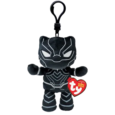 TY Floppy Clip Black Panther
