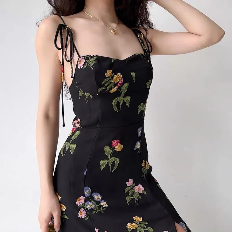 Vintage floral beach dress