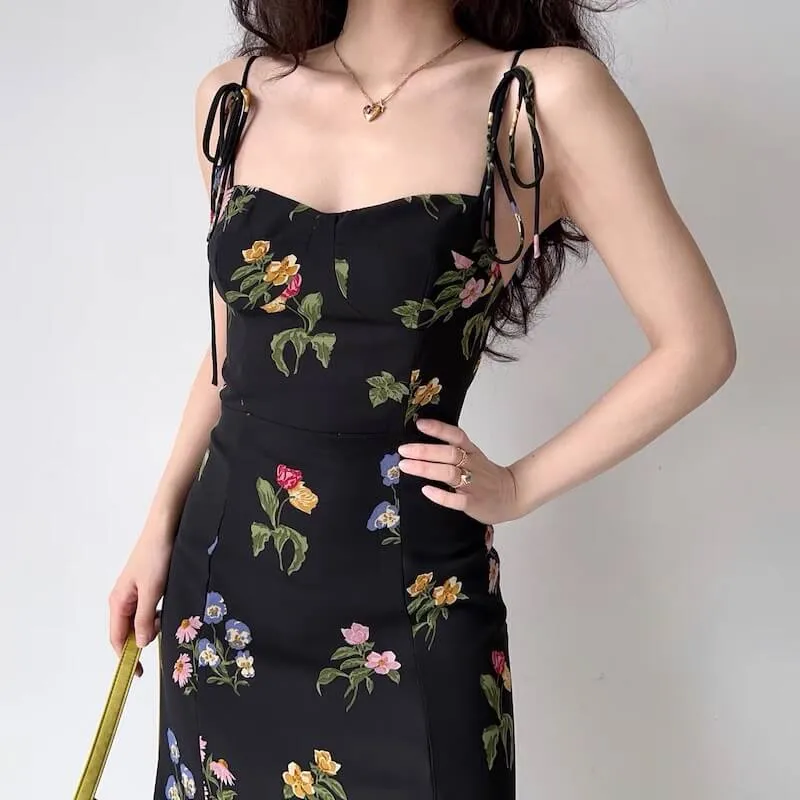 Vintage floral beach dress