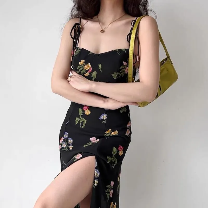 Vintage floral beach dress